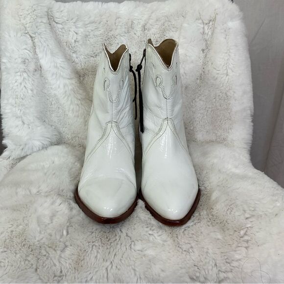 NEW Free People White Frontier Patent Leather Western Boots 9 EUR 39.5 - Picture 13 of 13